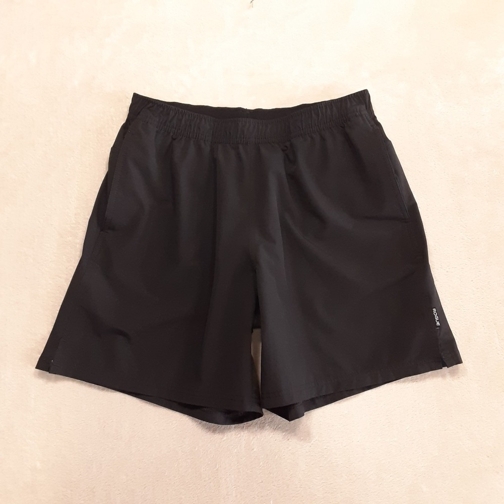 Rogue Fitness Mens Black Athletic Shorts Large 6" Inseam
